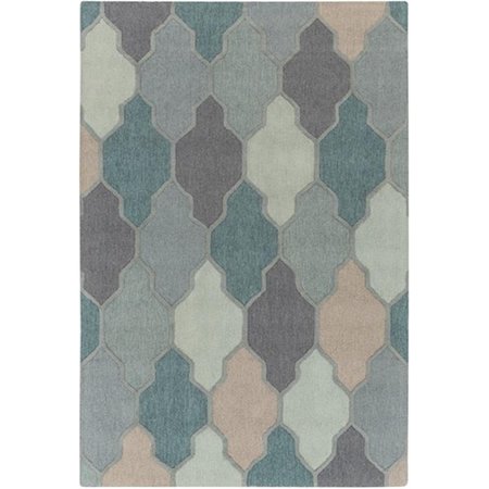 ARTISTIC WEAVERS Pollack Morgan Rectangle Hand Tufted Area Rug- Teal Multi - 4 x 6 ft. AWAH2036-46